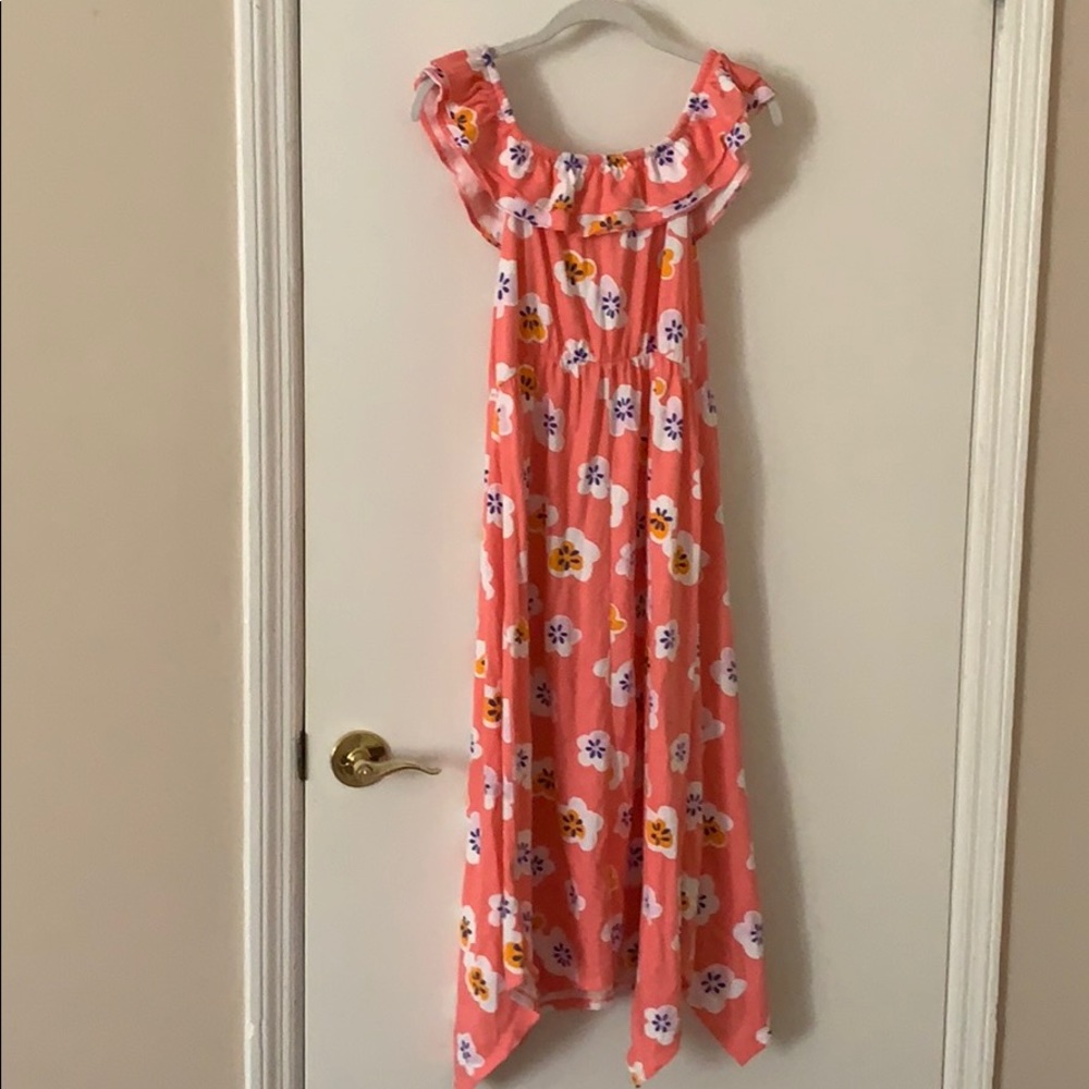 Cat and Jack Target coral floral girls dress - Picture 5 of 6